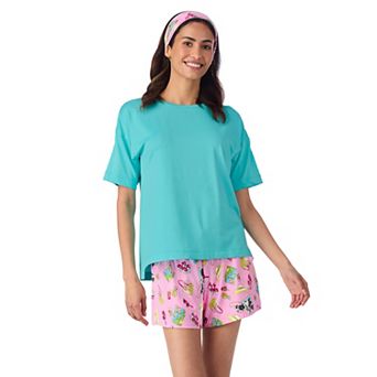 Women's Cuddl Duds® Short Sleeve Pajama Top & Pajama Boxer Set with Matching Headband