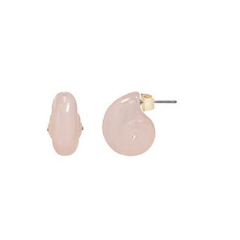 LC Lauren Conrad Gold Tone Nickel Free Nautilus Statement Drop Earrings