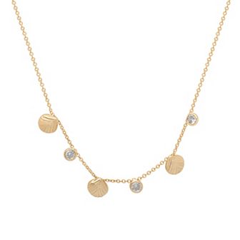 LC Lauren Conrad Gold Tone Delicate Shell Statement Necklace