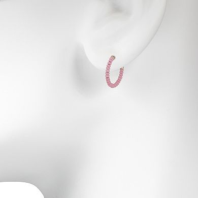 LC Lauren Conrad 5-Pair Gold Tone Stone & Beaded Earring Set