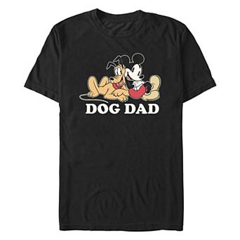 Disney's Mickey Mouse And Pluto Dog Dad Men's Graphic Tee