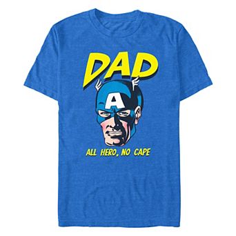 Men's Dad All Hero No Cape Graphic Tee