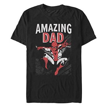Men's Marvel Spider-Man Web Shooters Amazing Dad Graphic Tee