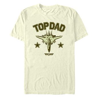 Men's Top Gun Top Dad Fighter Jet Graphic Tee