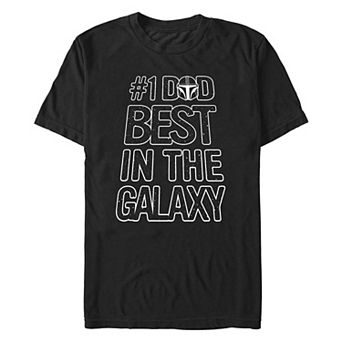Men's Star Wars The Mandalorian Number One Best Dad In The Galaxy Graphic Tee