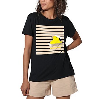 Juniors' Easter Peeping Peep Graphic Loose Tee