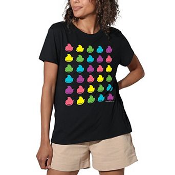Juniors' Peeps Pattern Loose Tee