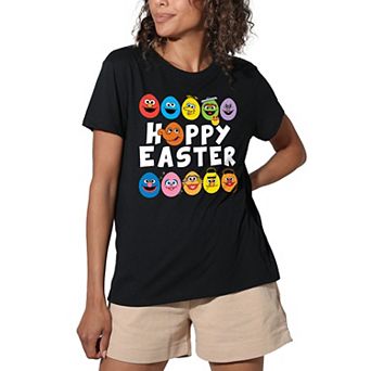 Juniors' Sesame Street Hoppy Easter Graphic Loose Tee