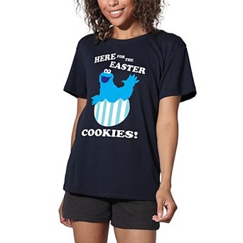Juniors' Sesame Street Easter Egg Graphic Loose Tee