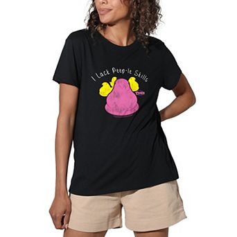 Juniors' Peeps I Lack Peeple Skills Graphic Loose Tee
