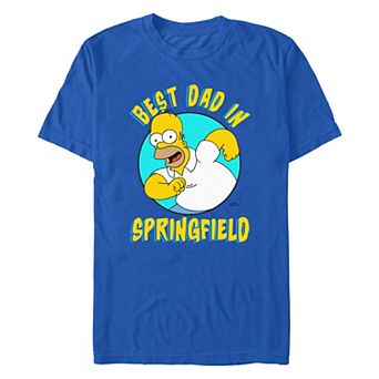 Men's The Simpons Homer Best Dad In Springfield Graphic Tee
