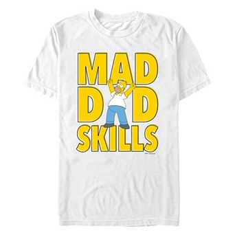 Men's The Simpons Homer Mad Dad Skills Graphic Tee