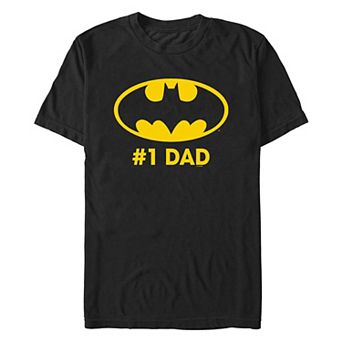 Men's DC Comics Batman Symbol Number One Dad Graphic Tee