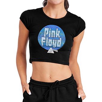 Juniors' Pink Floyd Circle of Prisms Crop Top