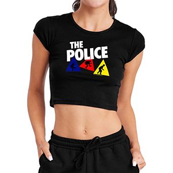 Juniors' The Police Graphic Rib Crop Top