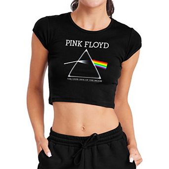 Juniors' Pink Floyd Dark Side of the Moon Graphic Crop Top
