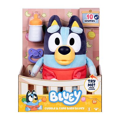 Bluey Cuddle & Care Interactive Plush Toy with 10 Sounds