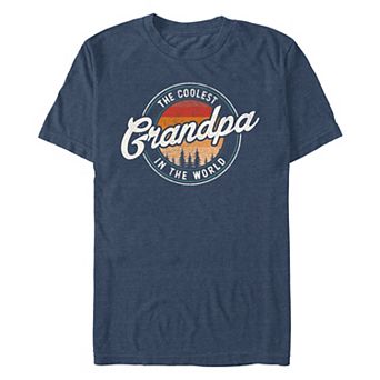 Men's The Coolest Grandpa In The World Nature Scene Graphic Tee