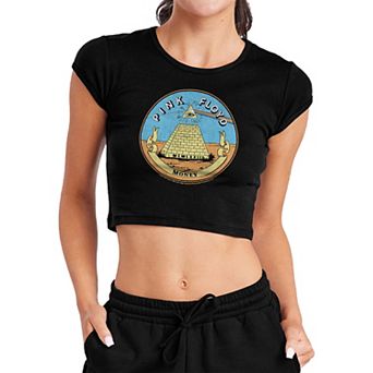 Juniors' Pink Floyd Money Graphic Crop Top