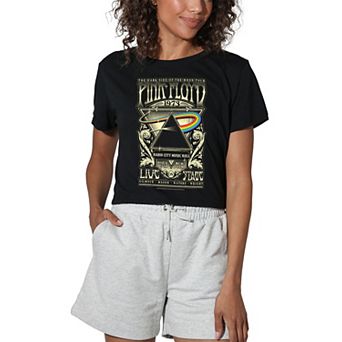 Juniors' Pink Floyd Carnegie Crop Tee Size