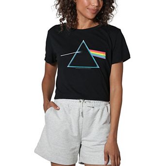 Juniors' Pink Floyd Dark Side Prism Crop Tee Tee