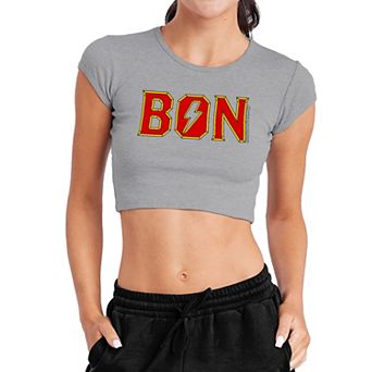Juniors' Bon Scott Graphic Crop Top