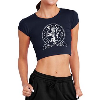 Juniors' Bon Scott 1946 Baby Rib Crop Top