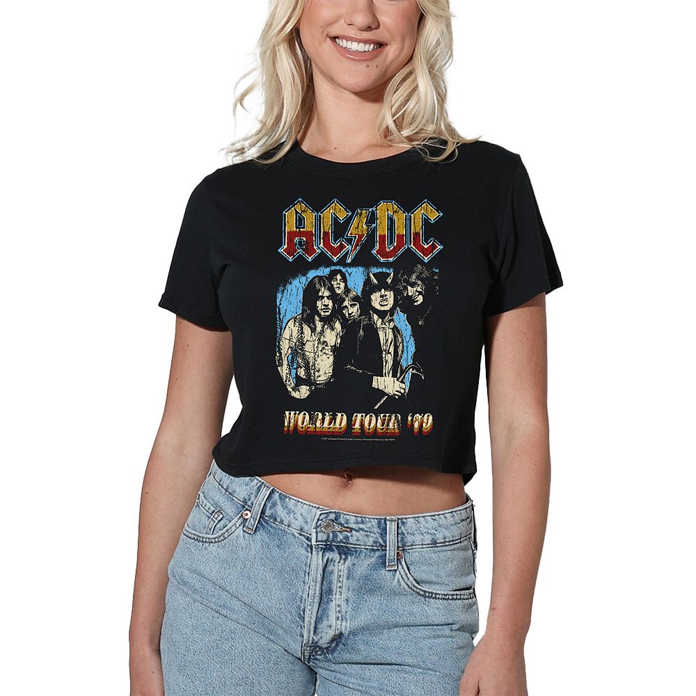 Juniors' AC/DC World Tour 79 Crop Tee