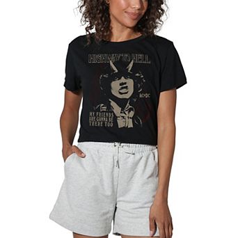 Juniors' AC/DC My Friends Crop Tee T-Shirt