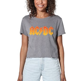 Juniors' AC/DC Graphic Crop Tee