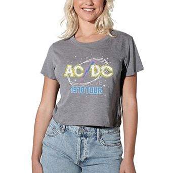 Juniors' AC/DC Live Graphic Crop Tee