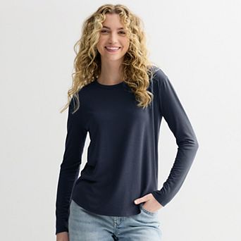 Juniors' SO® Long Sleeve Crewneck Tee