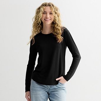 Juniors' SO® Long Sleeve Crewneck Tee