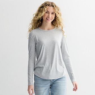 Juniors' SO® Long Sleeve Crewneck Tee