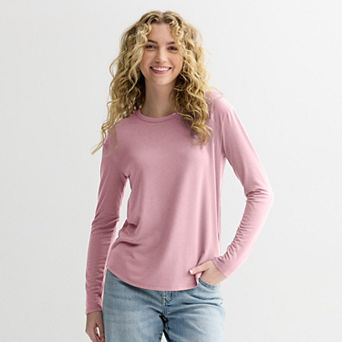 Juniors' SO® Long Sleeve Crewneck Tee