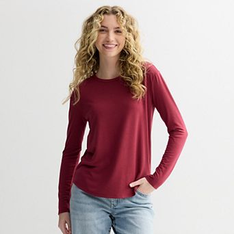 Juniors' SO® Long Sleeve Crewneck Tee