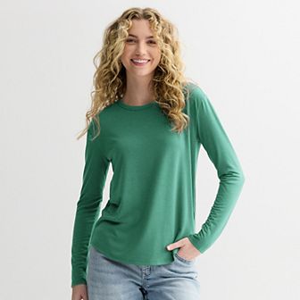 Juniors' SO® Long Sleeve Crewneck Tee