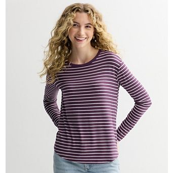 Juniors' SO® Long Sleeve Crewneck Tee