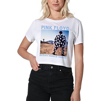 Juniors' Pink Floyd Delicate Sound Graphic Crop Tee