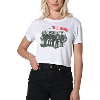 Juniors' The Band I Shall Be Released Graphic Crop Tee