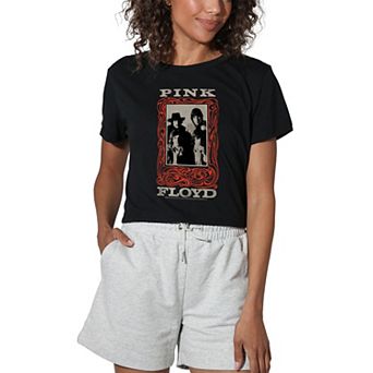 Juniors' Pink Floyd Point Me At The Sky Graphic Crop Tee