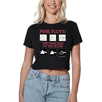 Juniors' Pink Floyd Dark Side of the Moon Graphic Crop Tee