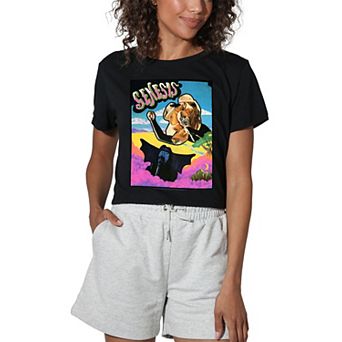 Juniors' Genesis Tour Poster Graphic Crop Tee