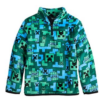 Boys 4-12 Jumping Beans® Minecraft Elevated Fleece Woobie Pullover