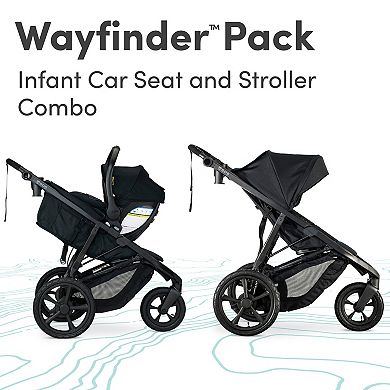 BOB Gear Wayfinder Travel System Jogging Stroller and Infant Car Seat Combo