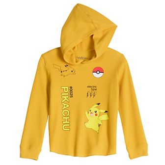 Boys 4-12 Jumping Beans® Pokemon Pikachu Thermal Long Sleeve Hooded T-Shirt