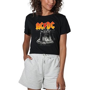 Juniors' AC/DC Hells Bells Graphic Crop Tee