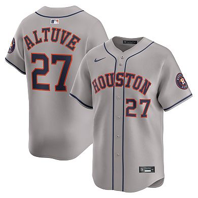 Men's Nike Jose Altuve Gray Houston Astros Road Limited Player Jersey