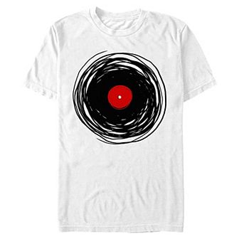 Big & Tall Vinyl Record Draw Graphic Tee