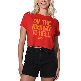 Juniors' AC/DC We Salute You Graphic Crop Tee